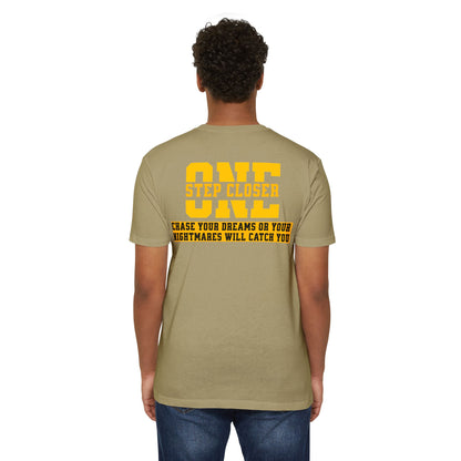 Chase Your Dreams or Your Nightmares Will Catch You motivational t-shirt for men — Beast Mode Mentality product photo