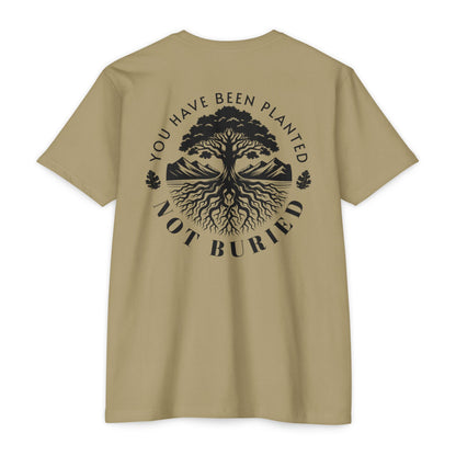 You Have Been Planted, Not Buried motivational t-shirt for men — Beast Mode Mentality product photo