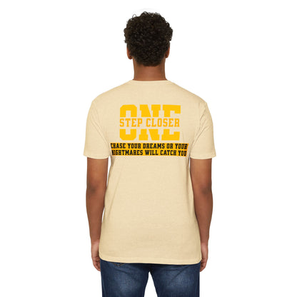 Chase Your Dreams or Your Nightmares Will Catch You motivational t-shirt for men — Beast Mode Mentality product photo