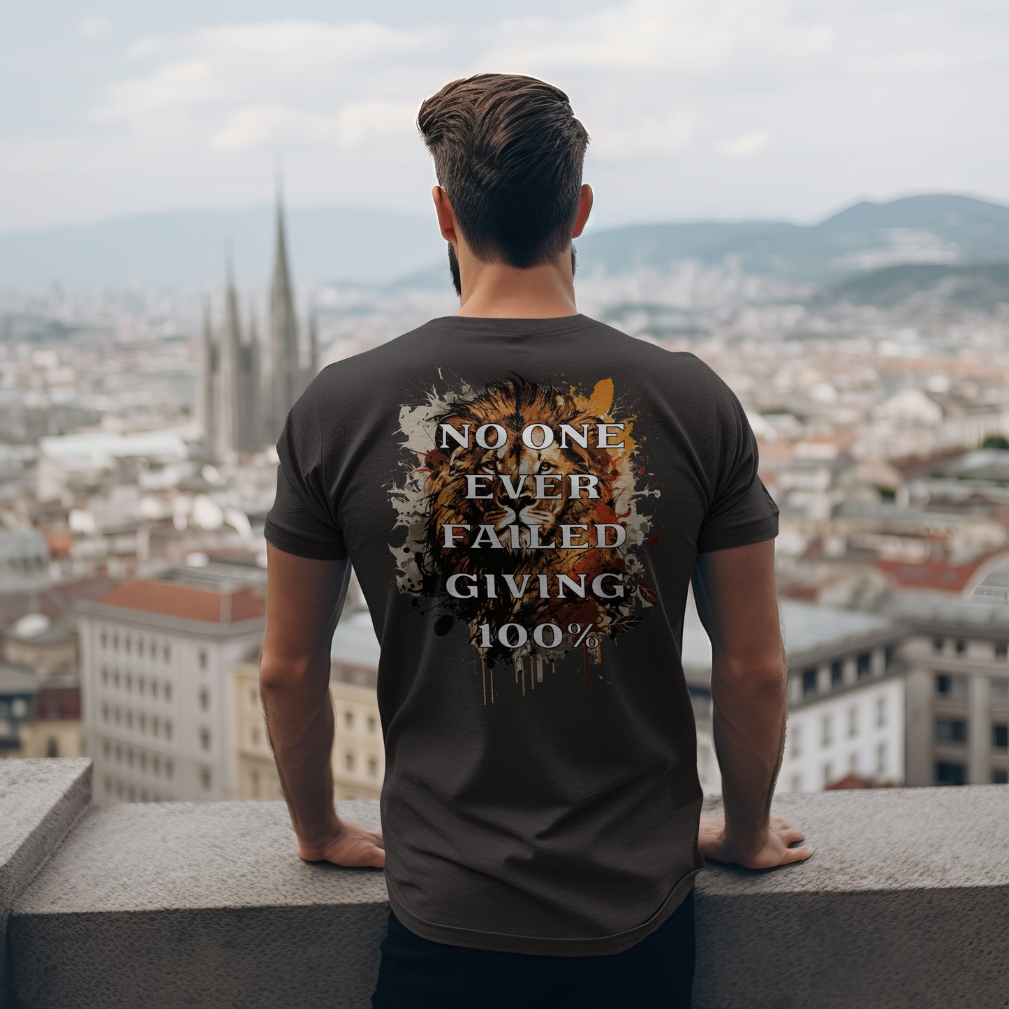 No One Ever Failed Giving 100% Gym T-Shirt for Men