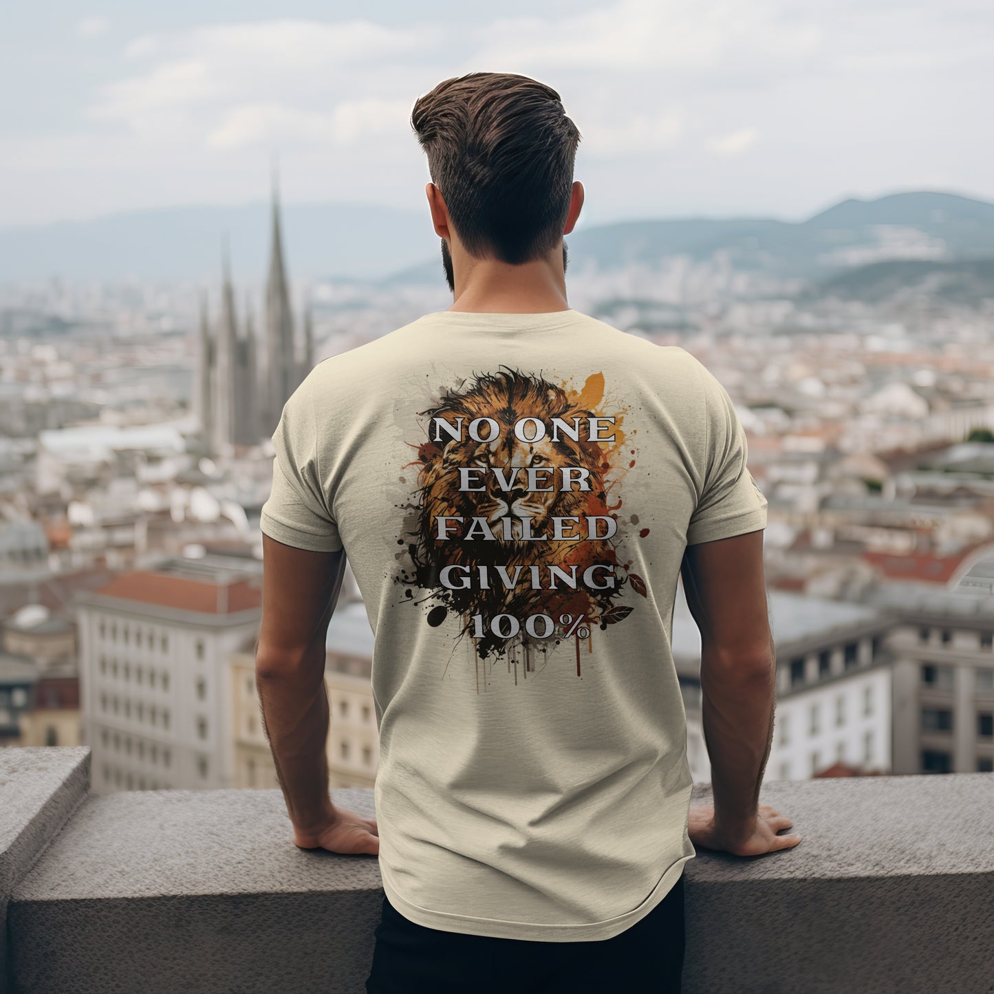 No One Ever Failed Giving 100% Gym T-Shirt for Men
