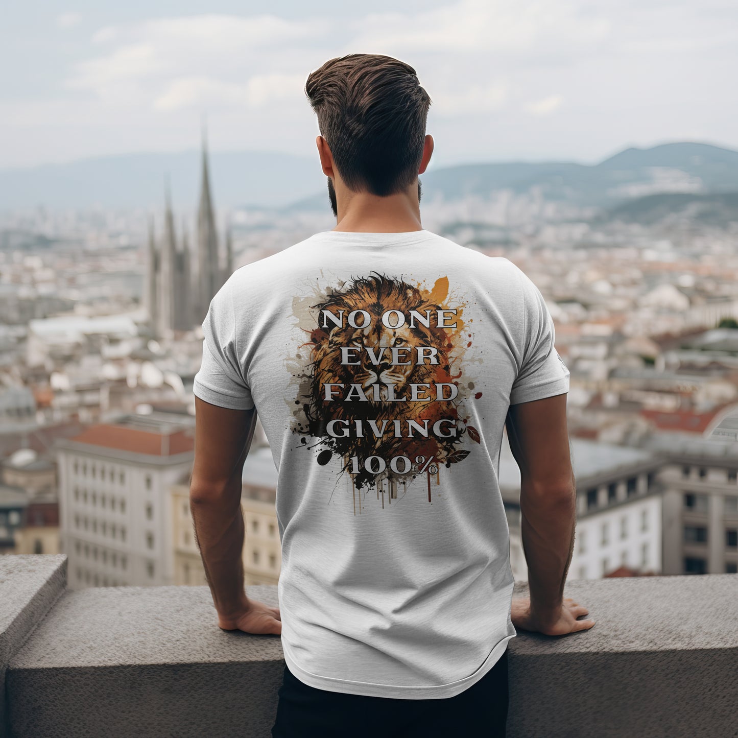 No One Ever Failed Giving 100% Gym T-Shirt for Men