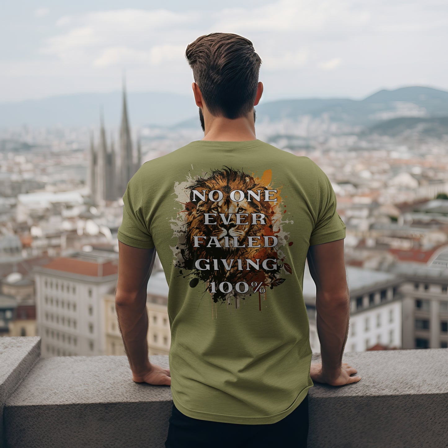 No One Ever Failed Giving 100% Gym T-Shirt for Men