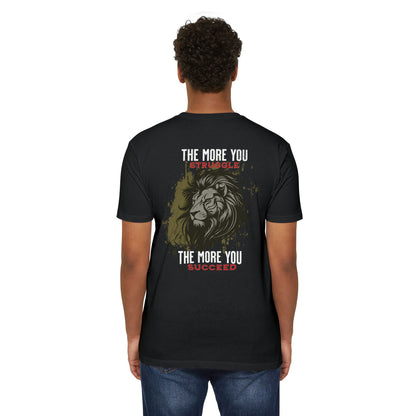The More You Struggle, The More You Succeed motivational t-shirt for men — Beast Mode Mentality product photo