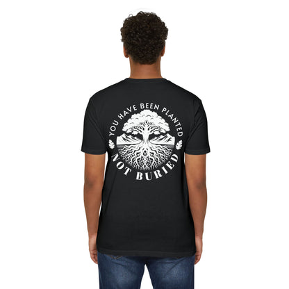 You Have Been Planted, Not Buried motivational t-shirt for men — Beast Mode Mentality product photo